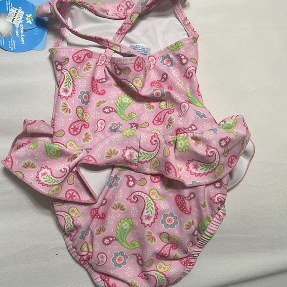 iPlay floral print ruffle bathing suit with built in reusable Size 6 months - Picture 2 of 4